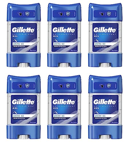 Gillette Arctic Ice Antiperspirant Deodorant Gel for Men - 420ml (6-Pack)
