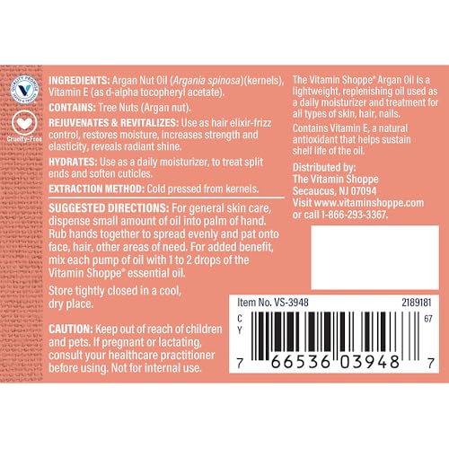 Pure Moroccan Argan Skin Care Oil for Hydration (1.7 fl oz)