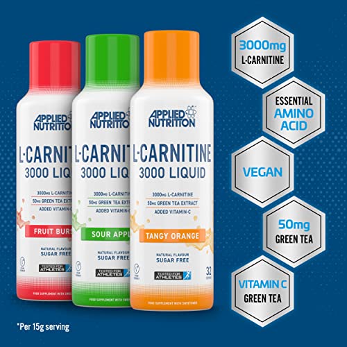 Applied Nutrition L-Carnitine Liquid 3000 with Green Tea - 495ml Fruit Burst