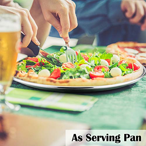 P&P CHEF Pizza Pan Set of 2 - 10 Inch Stainless Steel Pizza Trays