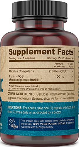 Deva Vegan Probiotic with FOS Prebiotics Supplement | 2 Billion CFU, 100 mg Prebiotics, Non-Dairy