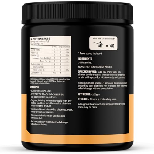 MyFitFuel Pure Micronized L-Glutamine | 200g Unflavoured Gut & Muscle Recovery