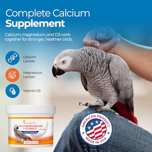UnRuffledRx Bird Calcium Plus with Magnesium & D3 - 45 Servings
