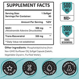 Keyoung Rhamoph Liposomal NAD+ 800mg with Trans-Resveratrol 300mg - Max Absorption for Healthy Aging