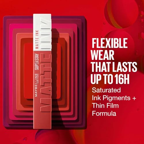 Maybelline New York Super Stay Matte Ink Liquid Lipstick 16H Longwear Transferproof Smudgeproof - Renegade - 515