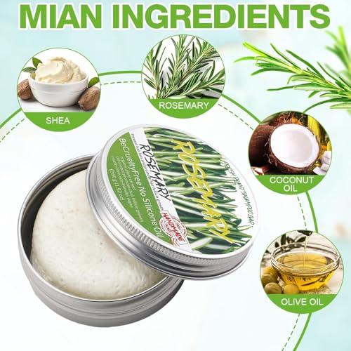 2Pack Rosemary Shampoo Bar for Hair Growth & Deep Cleansing - Anti Hair Loss Solid Shampoo Soap