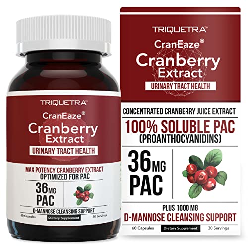 CranEaze® Cranberry Juice Extract Plus D-Mannose – Supports Urinary Tract Health – 60 Capsules