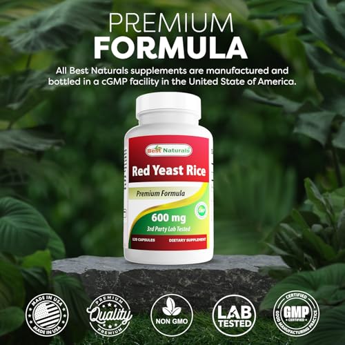 Best Naturals Red Yeast Rice 600mg - 120 Capsules