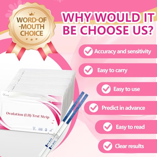 High Sensitivity LH Ovulation Test Strips (50 Count) - Fertility Predictor Kit