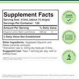 Organic Lemon Balm Tincture Drops 590mg - Fast-Absorbing for Calm & Relaxation | 2FL OZ by Double Wood Supplements