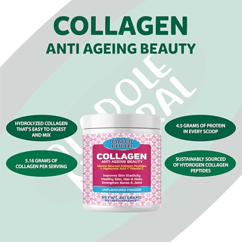 Oladole Natural Collagen Peptides Powder with Hyaluronic Acid - 201g