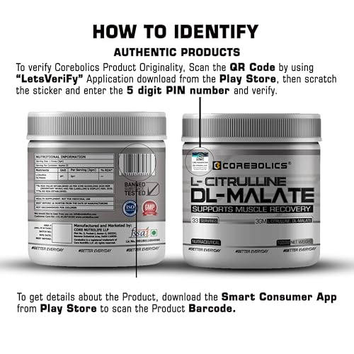 COREBOLICS Citrulline DL-Malate | 2:1 Ratio 100g Enhanced Blood Flow Pre-Workout