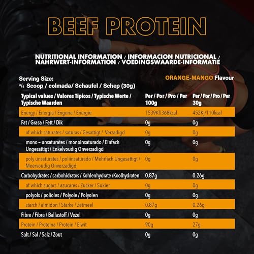 NXT Nutrition Beef Protein Isolate - Mango and Orange 1.8kg High Protein