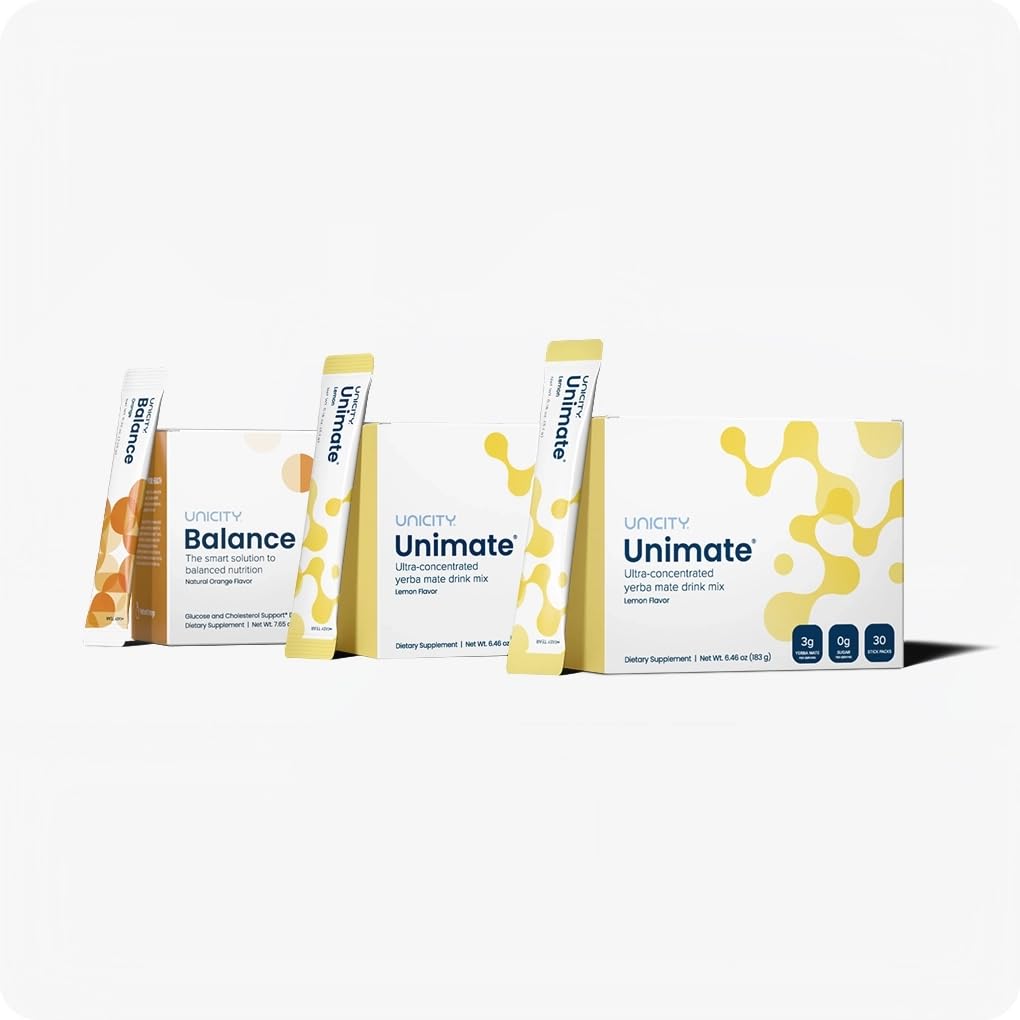 Unicity Feel Great System Pack: Balance Orange + Unimate Lemon Ginger 30-Day Kit