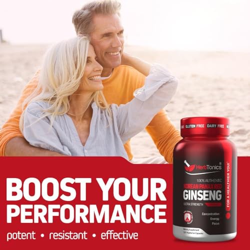 High Strength Korean Red Panax Ginseng Capsules | 1500 mg | 120 Vegan Pills