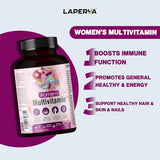 Laperva Women's Multivitamin + Omega 3 Gummies - Immune Support, Energy Boost, Cardiovascular Health - 60 Delicious Gummies