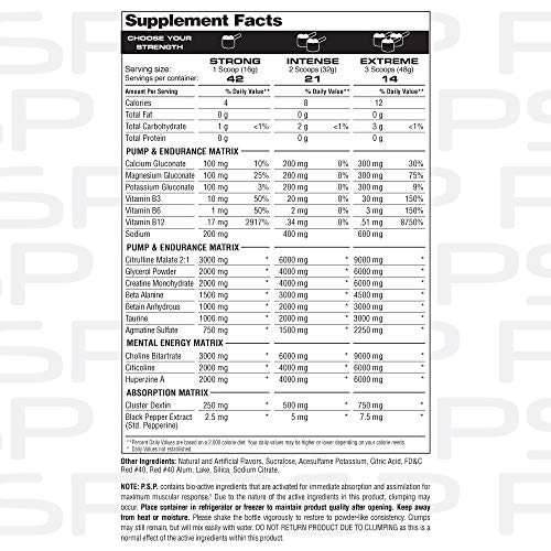 Metabolic Nutrition P.S.P. Physique Stimulating PreWorkout 672g Zero Sugar Caffeine Free – Lemonade