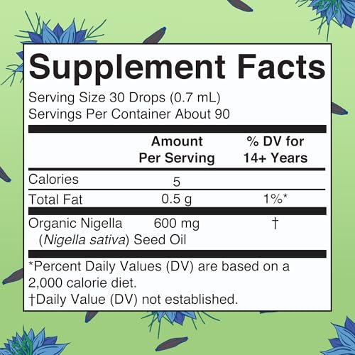 MaryRuth's Organic Black Seed Oil Drops | Immune & Heart Health | 2 Fl Oz