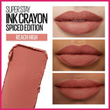 Maybelline Super Stay Ink Crayon Lipstick - Rosey Mauve - Precision Tip with Built-in Sharpener