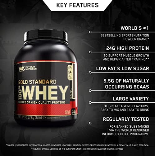 Optimum Nutrition 100 Whey Gold Standard Double Rich Chocolate 5 Pound