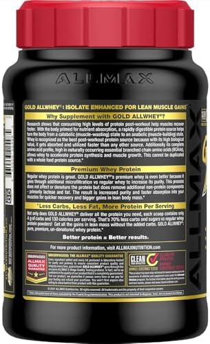 ALLMAX, GOLD ALLWHEY®, Premium Whey Protein, Cookies & Cream, 5 lbs (2.27 kg)