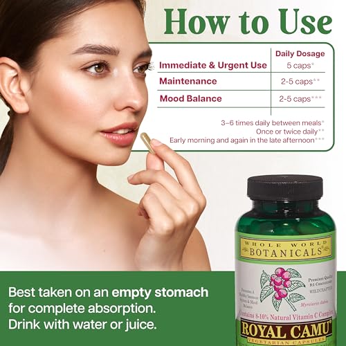 Whole World Botanicals Royal Camu 140 Count - Immune Support Superfruit Supplement