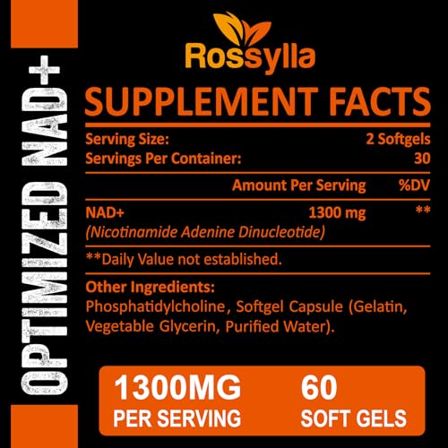 1300 MG Liposomal NAD+ Supplement - Highest Absorption for Aging Defense & Longevity