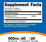 Nutricost Beta Glucan: Immune Support with 1,3D Glucan (60 Capsules)