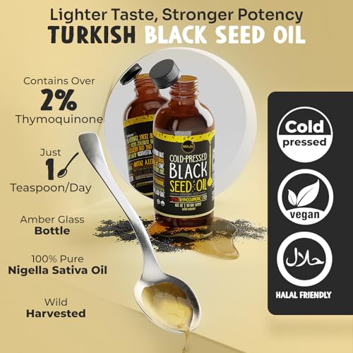 Maju Superfoods Black Seed Oil - 16oz Triple Thymoquinone Cold Pressed Turkish Nigella Sativa