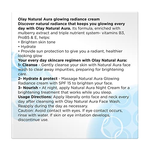 Olay Natural White Day Cream SPF 24 - Brightening & UV Protection, 100g