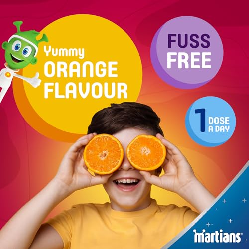 Martians Everyday Active Multivitamins Syrup for Kids 1+ Years - Energy & Immunity Support - No Added Sugar, Gluten & Lactose Free - 150ml