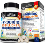 Probiotic 65 Billion - With Prebiotic for Women & Men | Digestive Health Capsules