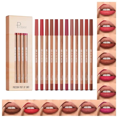 YelaJoy 12PCS Matte Lip Liner Set Waterproof High Pigmented Creamy Long Lasting Lip Makeup