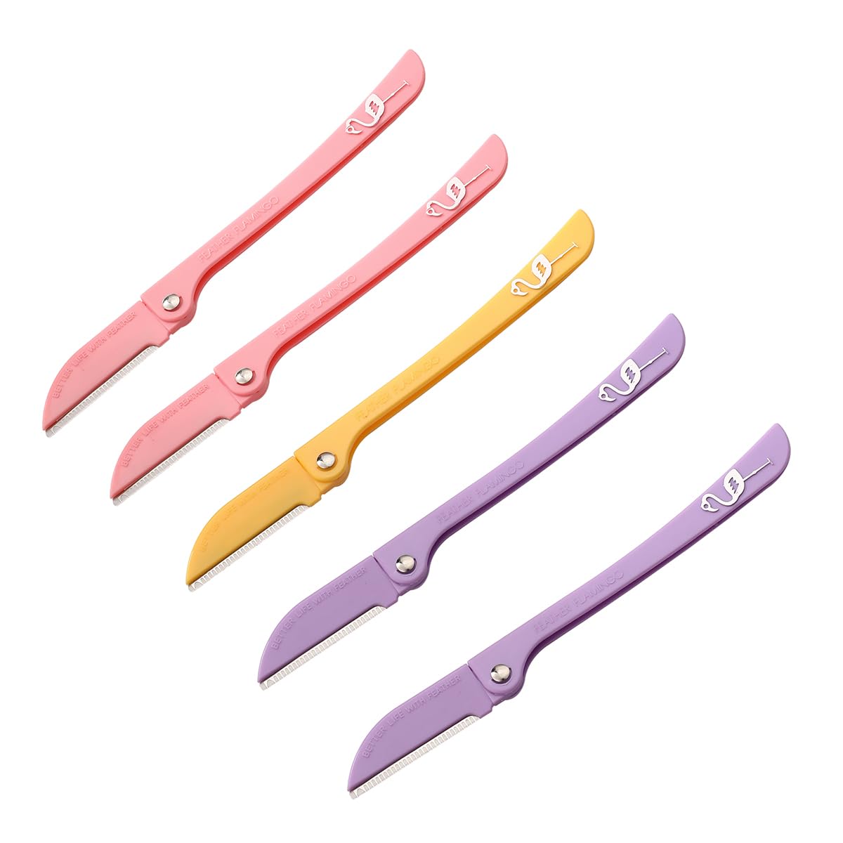 Lawazim 5-Piece Eyebrow Razor Shapers - Foldable Facial Razors & Trimmer