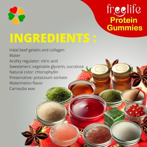 Freelife Protein Gummies Strawberry Flavor 32g Pack of 1 - High Protein Dietary Supplement