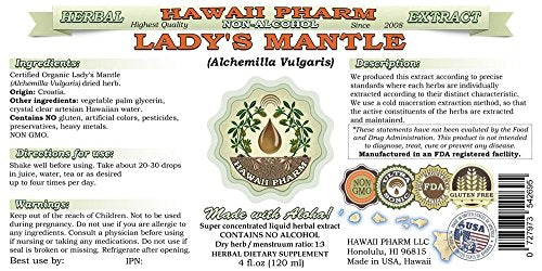 Organic Lady's Mantle Alcohol-Free Liquid Extract - Herbal Supplement 2 fl.oz
