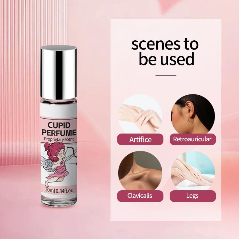 Cupid Lady 10ml Roll-On Perfume - Alcohol-Free, Long-Lasting Fragrance with Rose & Musk Notes