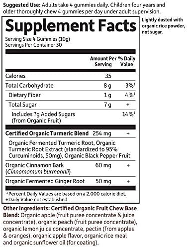 Garden of Life MyKind Organics Turmeric Gummy - 120 Vegan Gummies