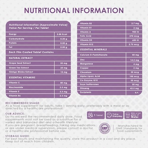 Ambrosial Women's Multivitamin Tablets - 120 Daily Nutrient Pack