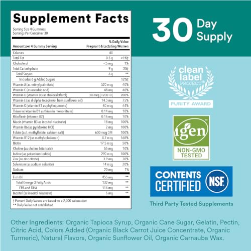 SmartyPants Prenatal Formula Daily Gummy Multivitamin - 120 Count