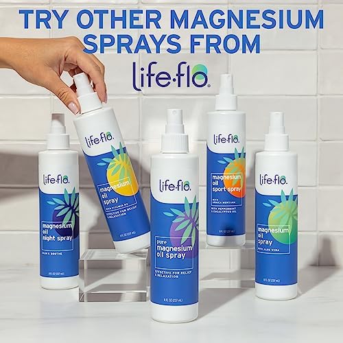 Life-flo Magnesium Oil Night Spray - 8 fl oz (237ml) - Deep Relaxation & Muscle Relief