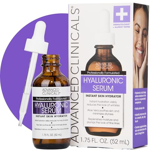 Advanced Clinicals Hyaluronic Acid Serum - Hydrating & Plumping Facial Serum
