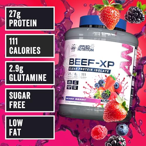 Applied Nutrition Beef XP Clear Hydrolyzed Protein Isolate - Mixed Berry 1.8kg Dairy-Free Zero Sugar