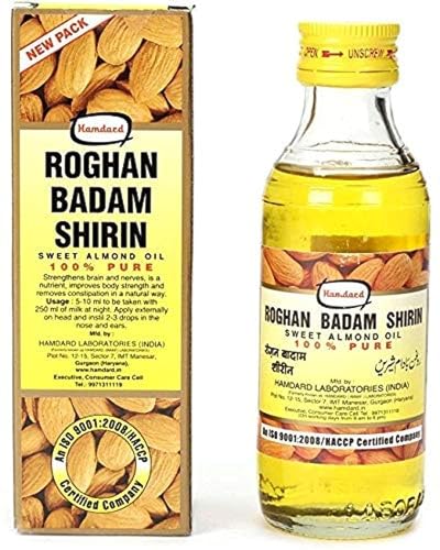 Hamdard Roghan Badam Shirin - Pure Sweet Almond Oil 50ml (Pack of 4)
