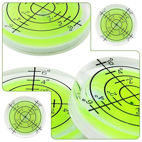 Universal 32mm Bullseye Circular Bubble Level 4-Pack - Aluminum Alloy Housing