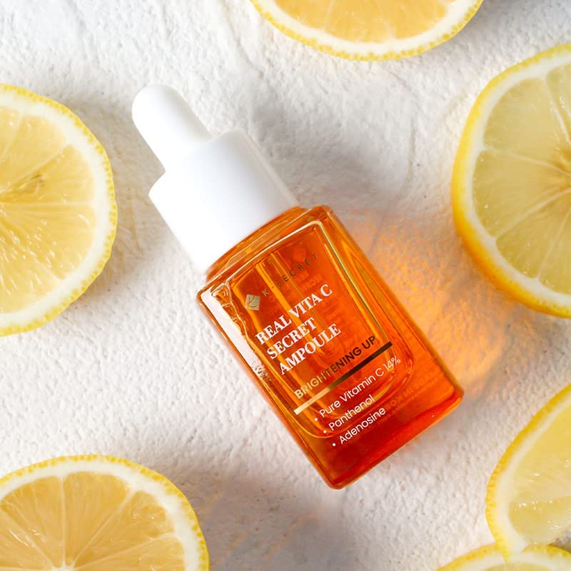 K-SECRET Real Vita C Ampoule 14% Pure Vitamin C - Brightening & Pigmentation Care | Korean Skincare (15ml)