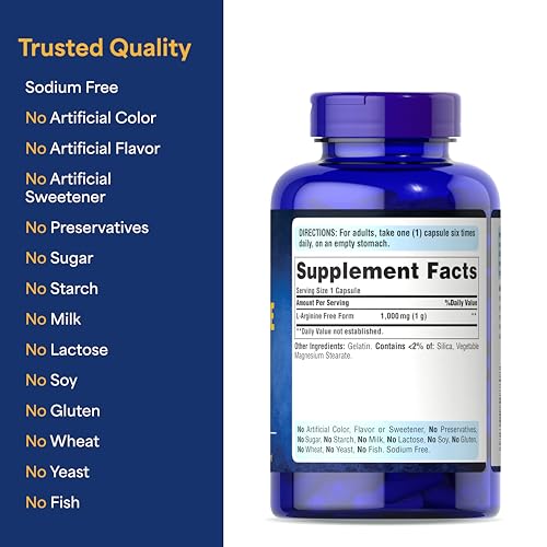 Puritan's Pride L-Arginine - Cardiovascular & Performance