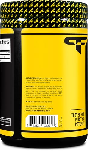 Primaforce D-Aspartic Acid 300g Powder - Unflavored Vegetarian Non-GMO Testosterone Support 100 Servings
