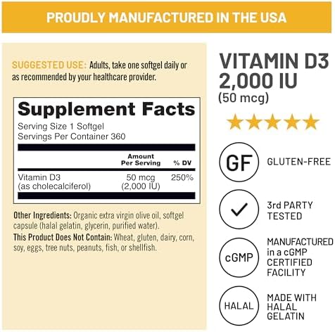 NatureWise, Vitamin D3, 50 mcg (2,000 IU), 360 Softgels
