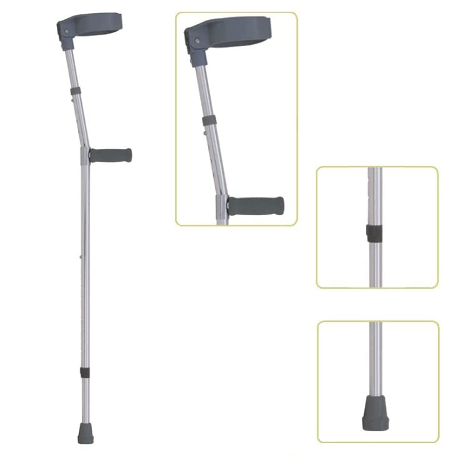 Dorra JL933L Anodized Aluminum Forearm Crutch with Movable Handgrip